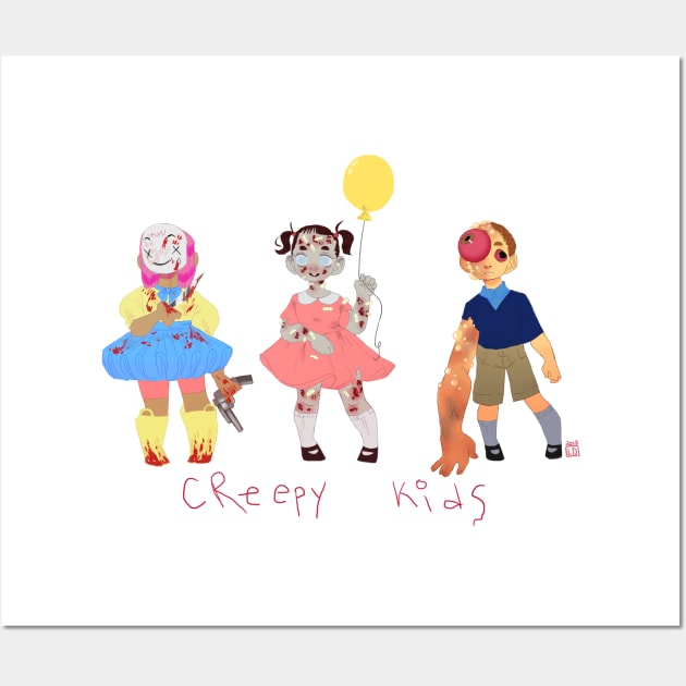 Creepy Kids Wall Art by Yandere_Donut